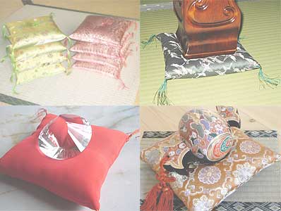 飾り座布団・座卓脚用小座布団 特注品お仕立て例お客様ご使用例